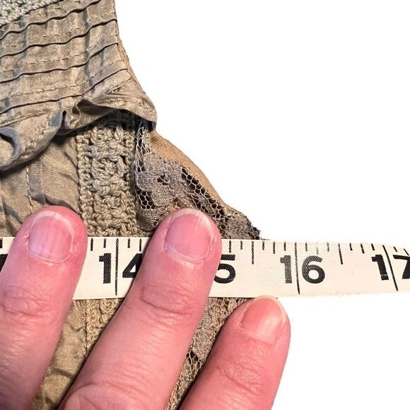 Anthropologie Deletta sage green lace sleeveless top XS - Picture 7 of 9